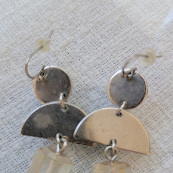 Women's Unbranded Earrings, One Size, Silver Purple - Picture 3 of 4